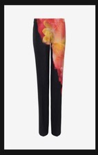 Alexander McQueen Low Waisted Flower Print Trousers Women's