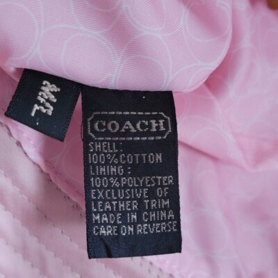 Coach Soho Bucket Hat Khaki Pink Canvas Leather Hat Y2K | eBay display picture 3