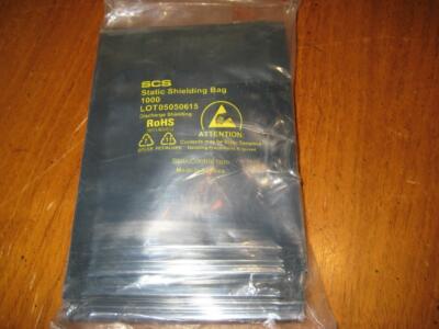 NIB ~ 100 ~ SCS 1000 Static Shielding Bags ~ 3'' X 5'' ~ 76mm X127mm ~ Lead Free