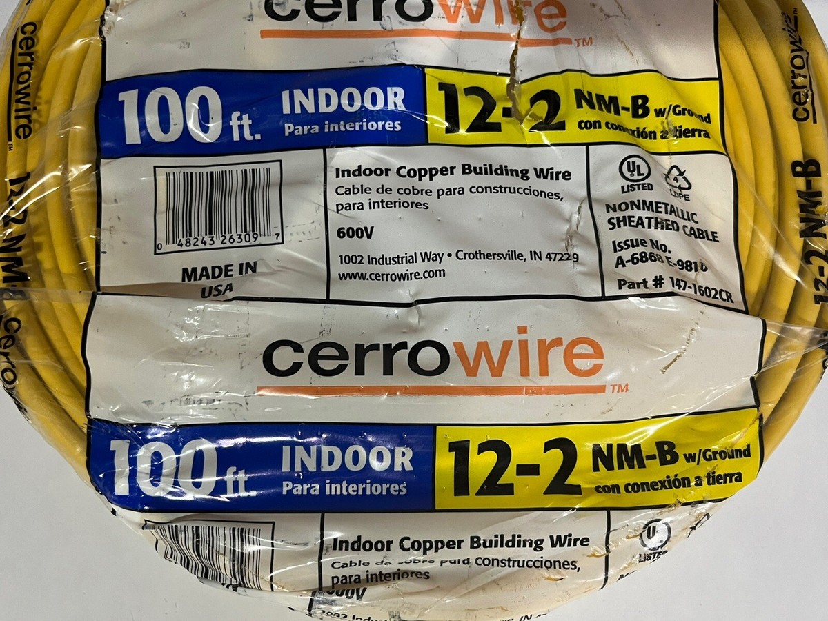Cerrowire 100 ft. 12/2 NM-B W/Ground Indoor Copper Building Wire