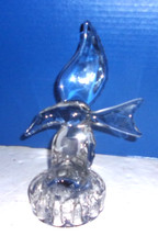 Pre Owned Vintage Large Bird Flower Frog 10 Holes