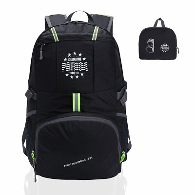 Lightweight Packable Durable Water Resistant Travel Hiking Backpack Large 35L