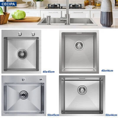 LONHEO MAX Edelstahl Küchenspüle Einbauspüle Spülbecken Waschbecken mit Ablaufgarnitur Set