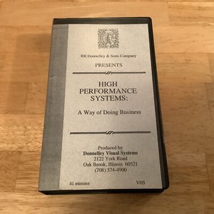 Vintage RR Donnelley & Sons VHS Cassette Employee Training Video Chicago RARE
