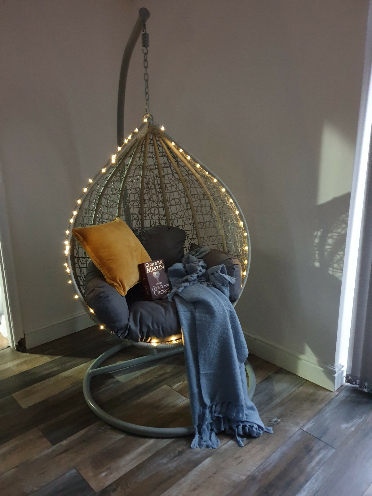 SALE!!!XL Luxury Rattan swing hanging egg chair eBay