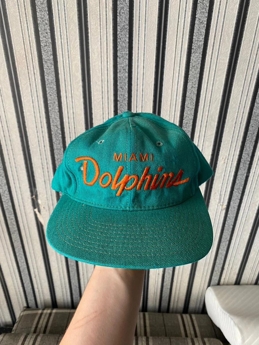 Vintage 90’s Miami Dolphins Wool Script Sports Specialties SnapBack Hat Cap NFL