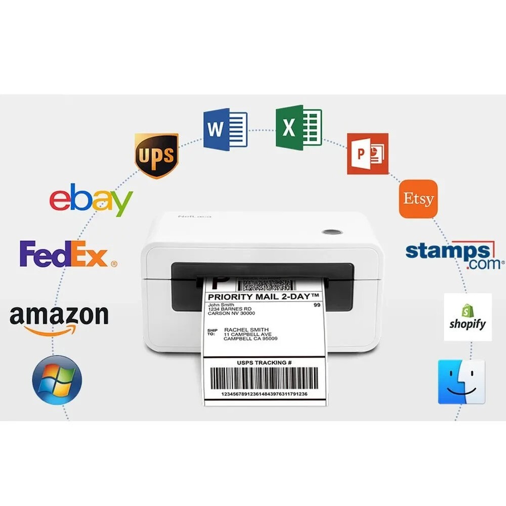 Bluetooth 4x6 Thermal Label Printer for Shipping and Packaging