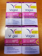4 Pks of 12: Vagisil Anti-Itch Medicated Feminine Wipes (Exp. 5/26) 0020-R4P3