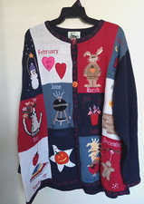 VTG Quacker Factory Cardigan Sweater Months E...