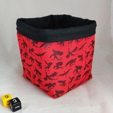 Red Dragons Dice Bag, Tabletop Gaming Bag, Bag of Holding, Dnd Treasure Nest Bag