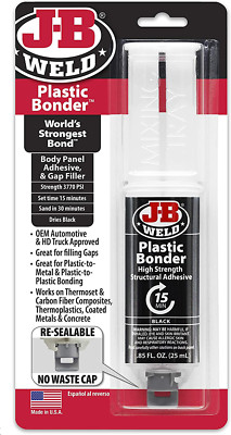 J-B Weld 50139 Plastic Bonder Body Panel Adhesive and Gap Filler Black
