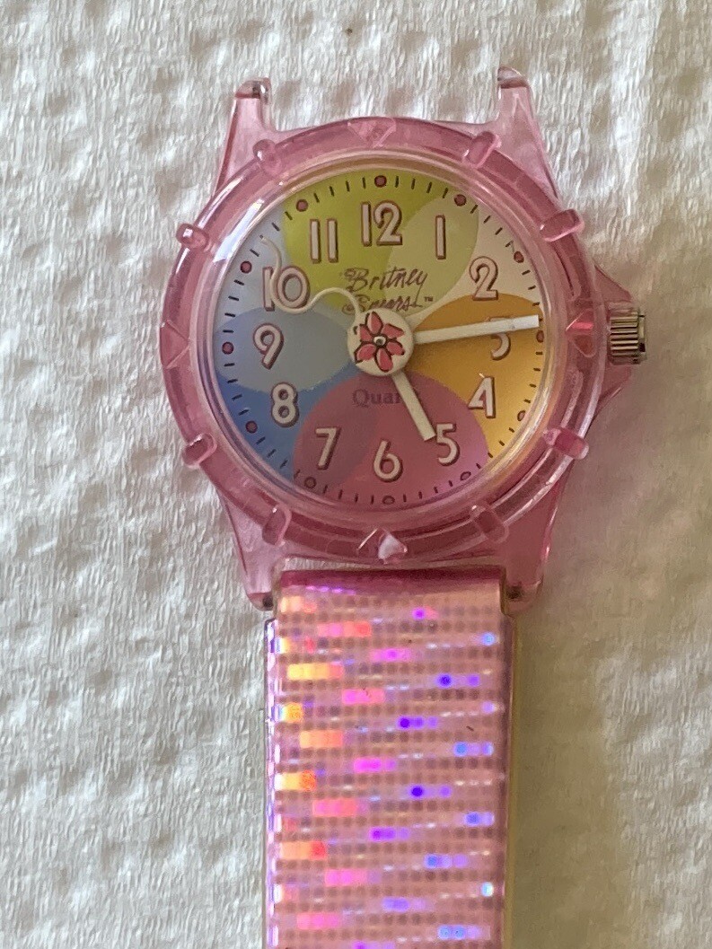 Britney Spears Watch Rocks 2000 Trendmasters Y2K Pink New Battery LCD *READ vintage 2000 Avon Trendmasters Britney Spears C Watch Rocks  main image 3