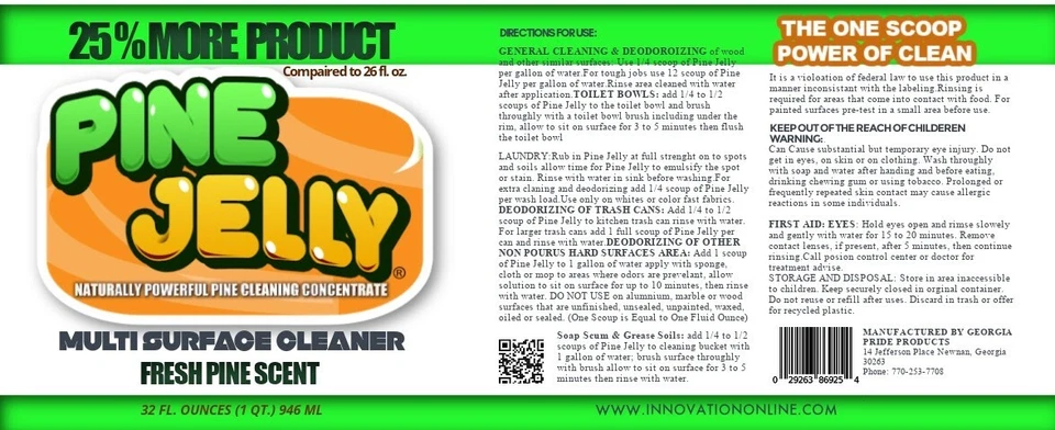 Limpiador de pino PineJelly todo uso, ideal para pisos y encimeras Foto 2 de 3