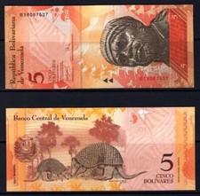 Venezuela 5 Bolivares 2008 Banknote Uncirculated UNC Ser. No Can Ba Different