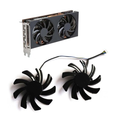 For PowerColor RX5500XT 6600 6600XT 6700 6700XT Fighter Graphics Cooling Fan