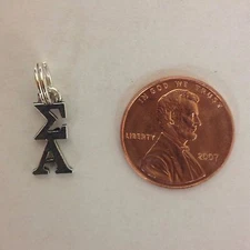 Sigma Alpha Sterling Plated Lavaliere Sorority Greek Ann Peden Jewelry