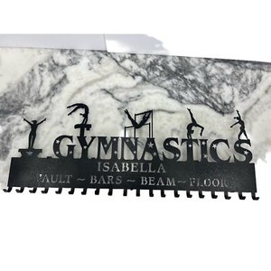 Gymnastics Medal Metal Hanger Gymnastic Vault, Beam, Floor and Bars ISABELLA