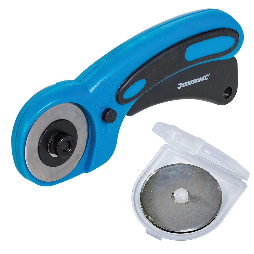 45mm Rotary Cutter 6pc Blades Fabric Paper Card Craft Cutting