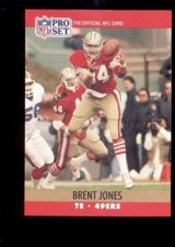 1990 Pro Set BRENT JONES San Francisco 49ers Rookie Card Mint. rookie card picture