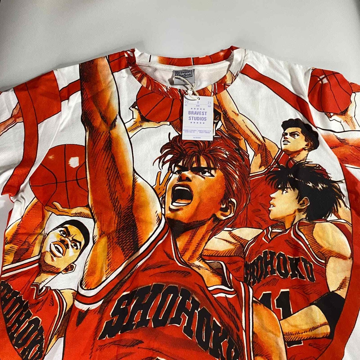 Bravest Studios Slam Dunk AOP Japanese Anime T-shirt Men's L | eBay