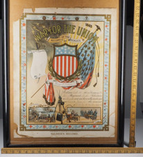 War For The Union, Civil war certificate of service, Ft Sumter, Lee's surrender