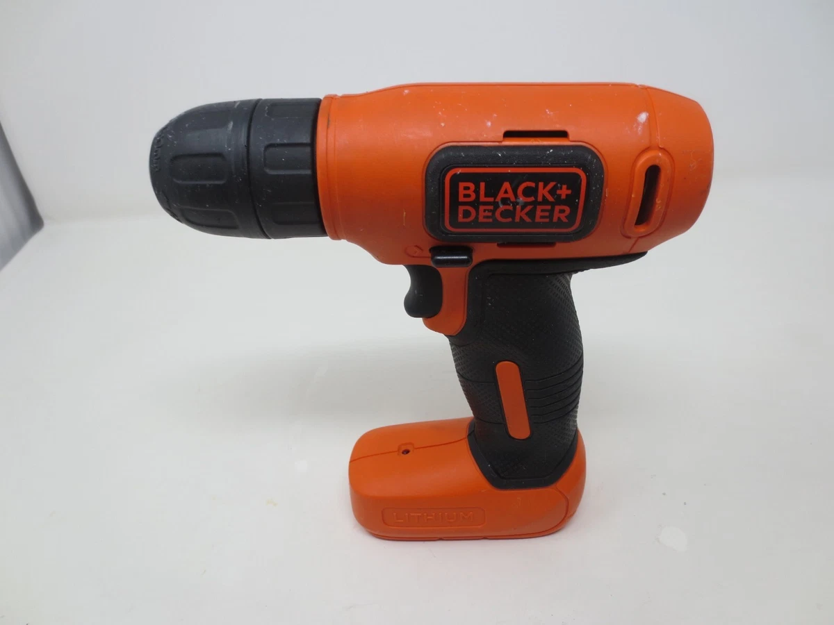 Black + Decker Black & Orange 8V Wireless Drill