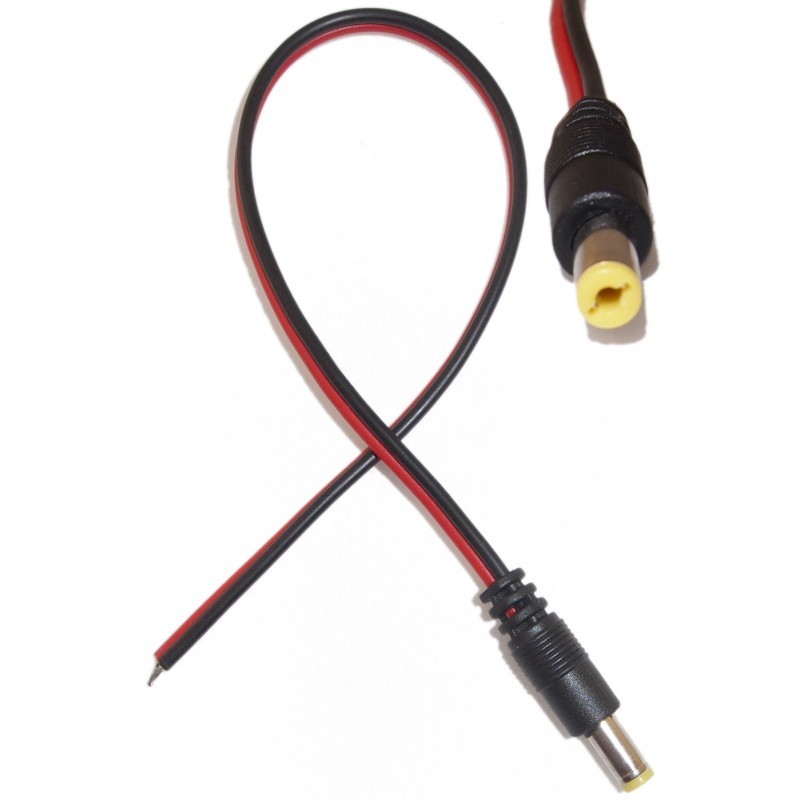 10-Pack DC Power Jacks With Pigtails - For CCTV Security Camera Systems