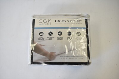 CGK Unlimited King Size Sheets 6-Piece White Hotex Luxury Bedding Wrinkle Free