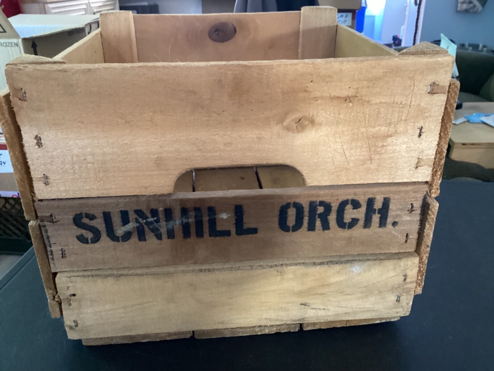Old Vintage Sunhill Orchard Wood Fruit Crate Box
