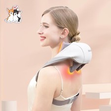 Shiatsu Neck and Back Massager with Soothing Heat Deep Tissue Kneading Massage