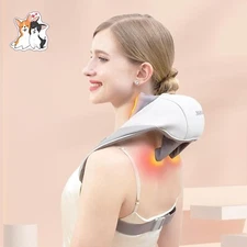 Shiatsu Neck and Back Massager with Soothing Heat Deep Tissue Kneading Massage
