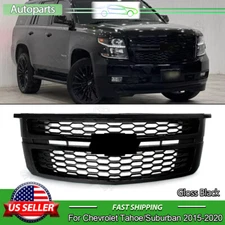 Gloss Black Front Grill Grille Assembly For 2015-2020 Chevrolet Tahoe Suburban