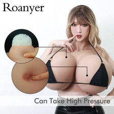 ROANYER Silicone Large Breast Form X Cup Huge Fake Boob Drag Queen crossdresser
