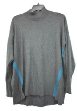 Lane Bryant Women Gray Blue Mock Neck Long Sleeve Pullover Sweatshirt 18/20