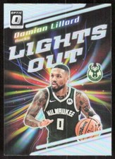 2023-24 9341C Donruss Optic Lights Out HOLO PRIZM Damian Lillard Milwaukee Bucks