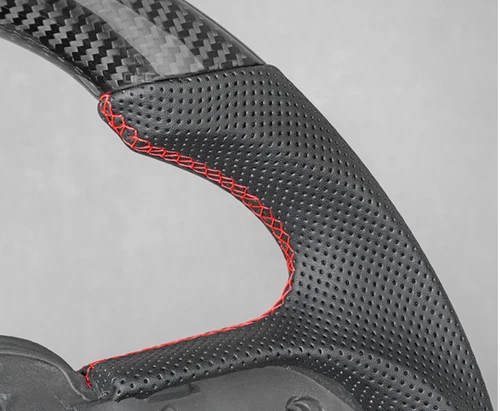 Volante deportivo de fibra de carbono real para Ford Raptor F150 2015-2020 con paletas - Imagen 2 de 9