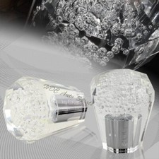 60mm Manual Transmission Clear Octagon Diamond Crystal Bubble Drift Shift Knob