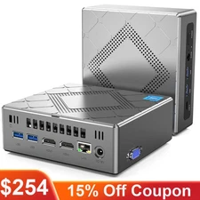 Kamrui CK10 Mini PC Intel i5-12450H 16GB DDR5 512GB SSD 4K Dual HDMI Win 11 Pro