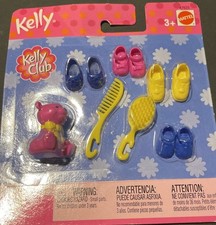 2002 Retired Mattel Kelly Fashion Accessories 4 pair shoes, brush comb Bear