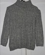 Damen Pullover mit Zopfmuster, 3/4 Ärmel