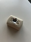 James Avery Retired 18k  Gold & Silver April Flowers Ring. Size 6.5
