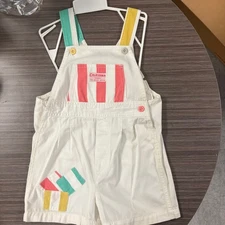 Vintage California Babies Toddler Shortalls 6R Stripe Overalls