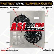 For Dodge Ram 2500 3500 5.9L 6.7L Cummins 2003-10 Radiator Shroud+Fan+Relay Kits