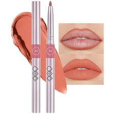 evpct Silky Smooth Lip Liner Pencil Retractable, Orange Red Lip Liner Creamy ...