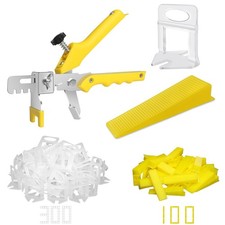 Tile Leveling System with Tile Plier - 300-Piece Tile Spacers Clips and 100-P...