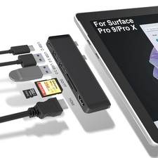 Surface Pro 9/Pro 11 Hub Docking Station Multi Port 6-in-2 with Thu... Fast Ship