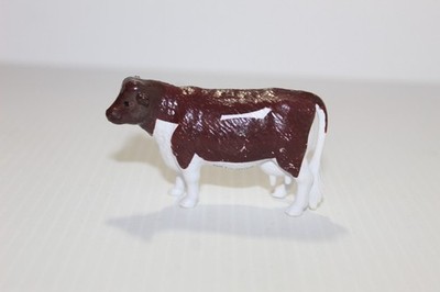 NewRay Guernsey Cow Brown White Toy Figurine 2 Inches