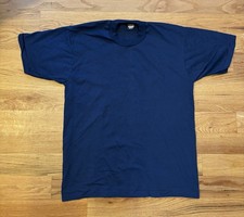 NOS vintage 80s BLANK BLUE SCREEN STARS BEST T-Shirt Large single stitch