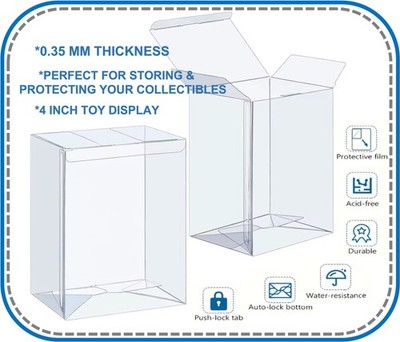 Funko POP Protector  4'' Clear Display Case (0.35MM) LOT of 5 10 20 30 50 - READ