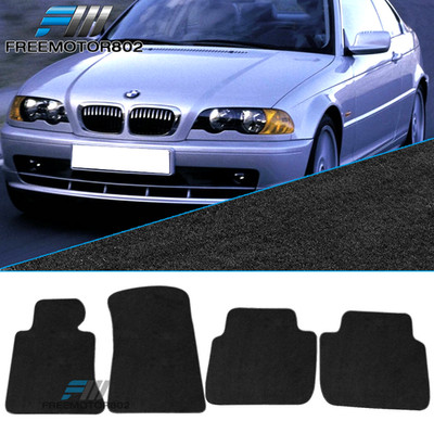 98-06 3 Series E46 Floor Mats Black Carpet Front Rear 4PCS Set FOR: (BMW)